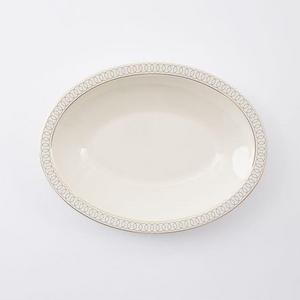 Fishs Eddy Gilded Oval Serve Bowl