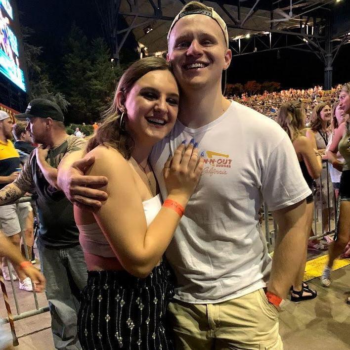 Our first photo together in August 2019