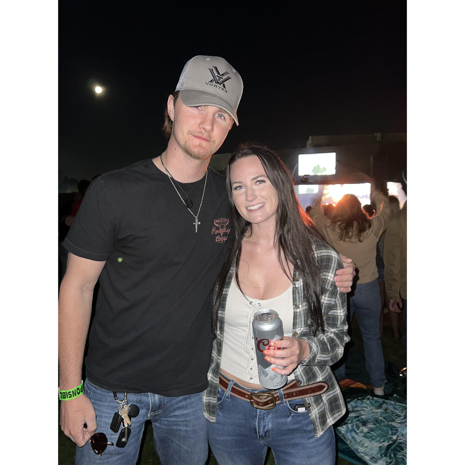 Our first picture together at the Nickelback concert