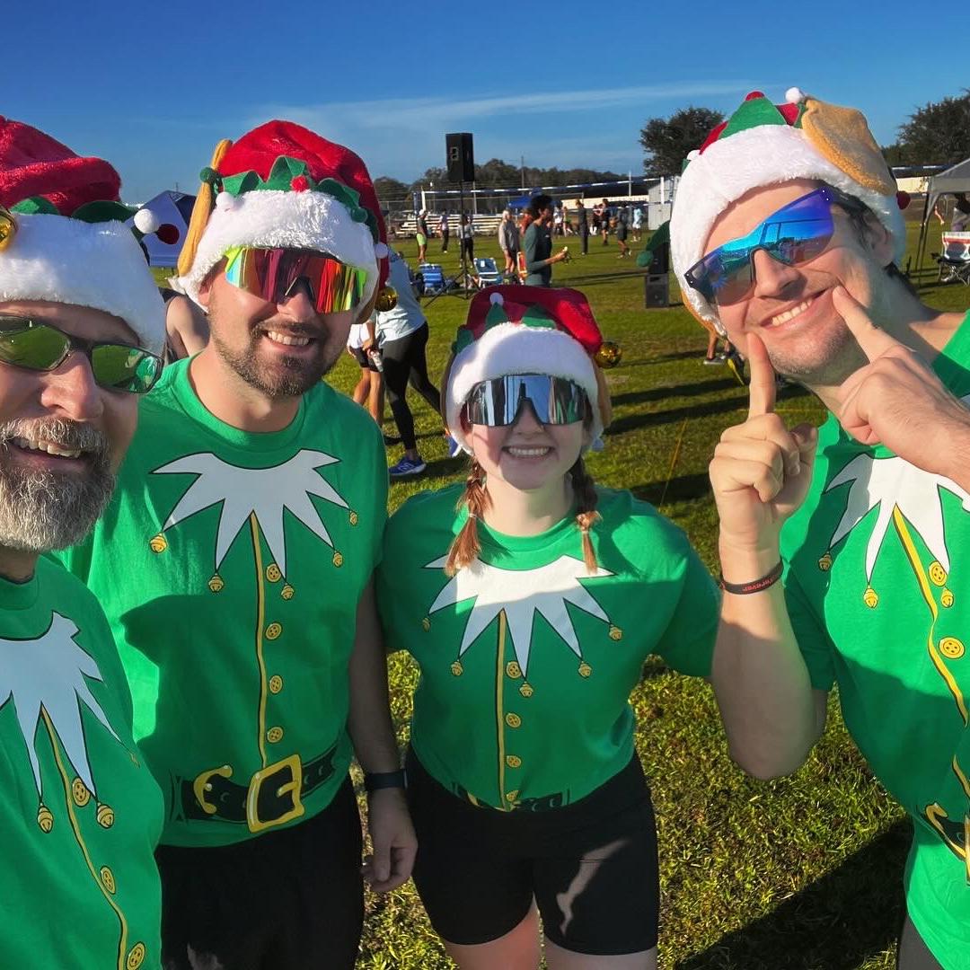 Who doesn’t love Christmas elves and volleyball?