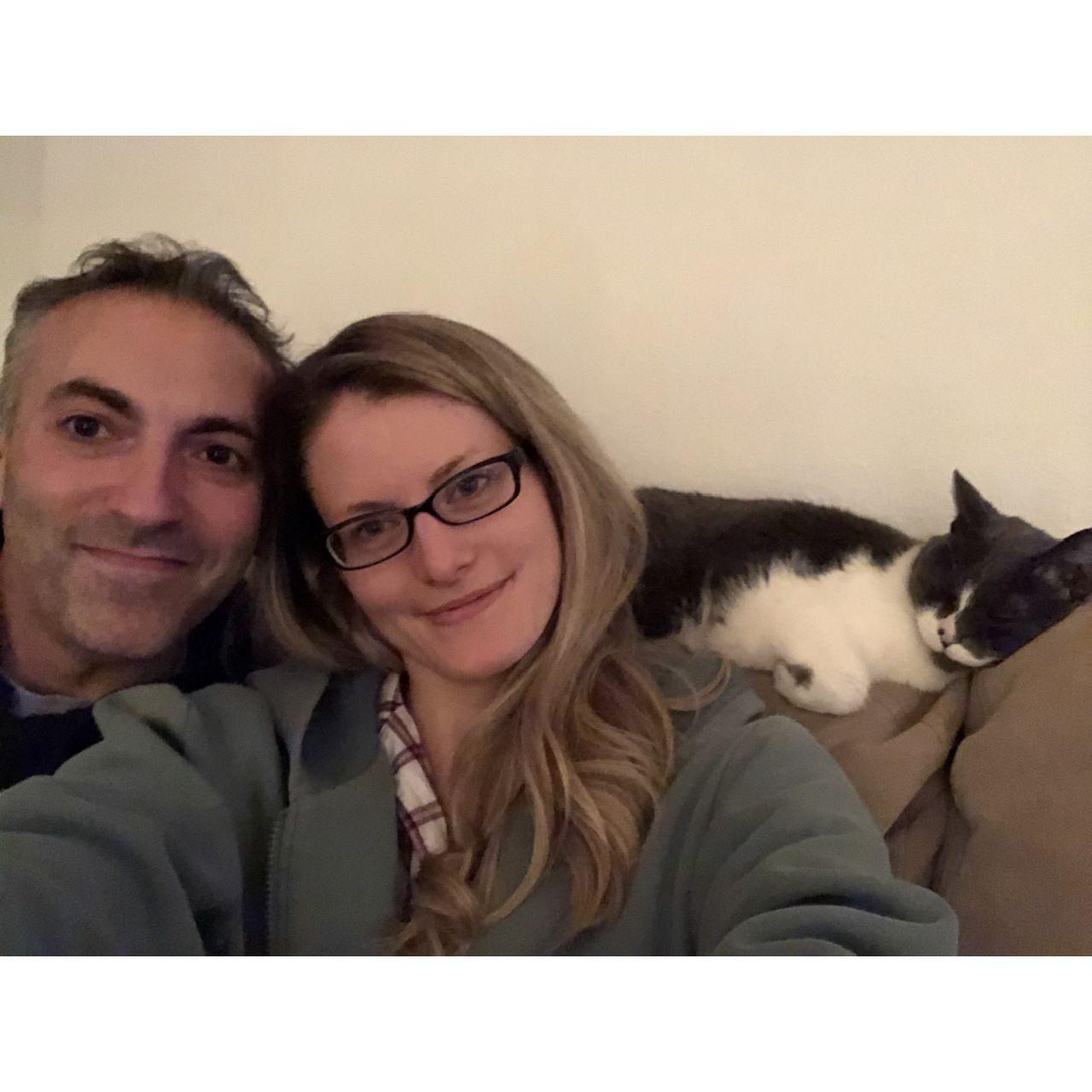 A typical evening with our first furry child (Dec 2020)