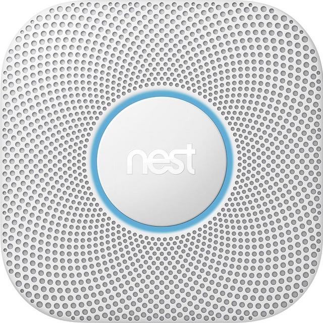 Google - Nest Protect 2nd Generation (Battery) Smart Smoke/Carbon Monoxide Alarm - White
