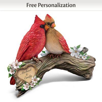 "Perfect Pair" Songbird Sculpture With Your Two Names