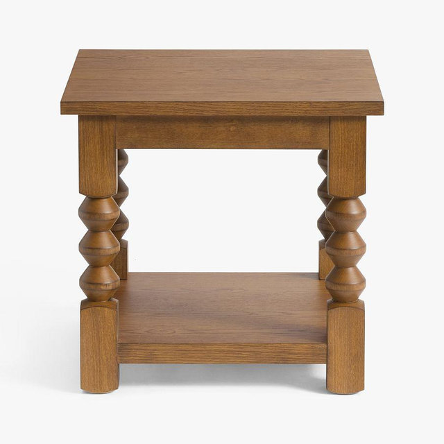 Chris Loves Julia Stacked Ball Side Table, Kindle Brown, 20"