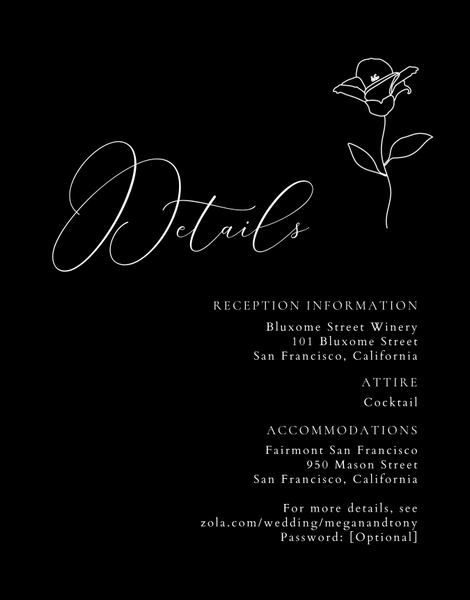Belencito | Black | Zola Wedding Enclosure Cards