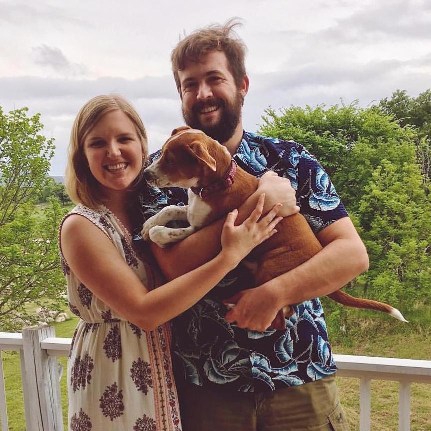 Our first family photo with Ollie Bear!