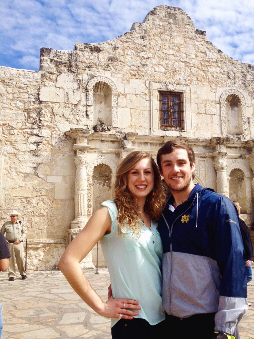 Rachael's first trip to San Antonio, Adam's first trip to the Alamo!