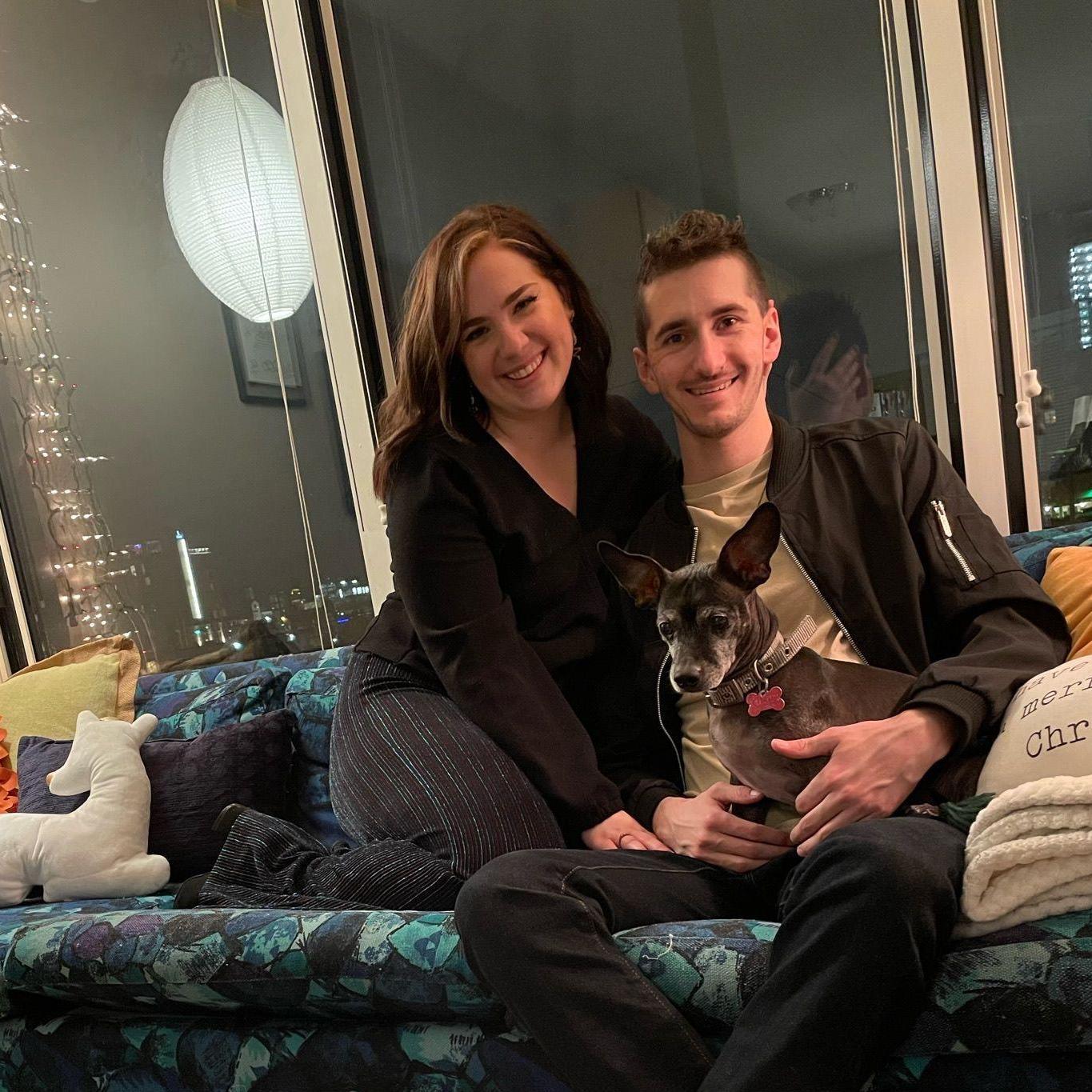 Ringing in the new year is a little sweeter with your true love by your side. And Matt, too!