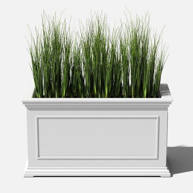 Veda Long Planter, Large, 33", White