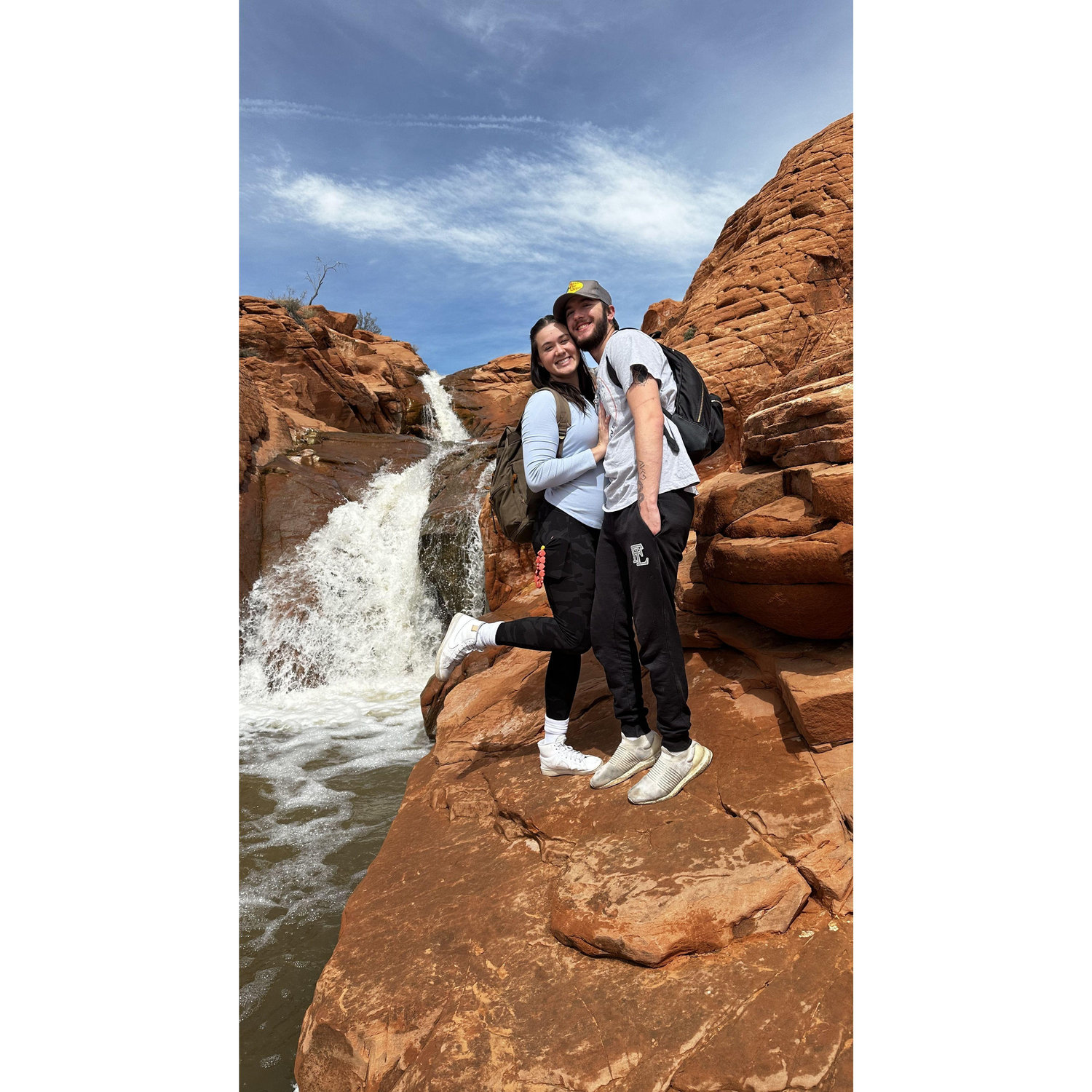 Hiking at Gunlock Falls, UT