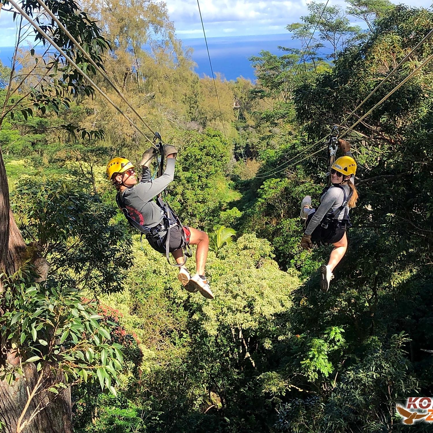 Zip-lining in Hawaii!