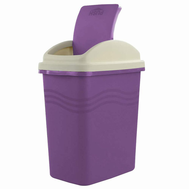 Ggbin 10 L Plastic Trash Cans, Swing Trash Bins for Kitchen, Office