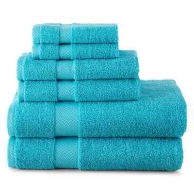 JCPenney Home™ 6-pc. Bath Towel Set - Gunmetal Gray
