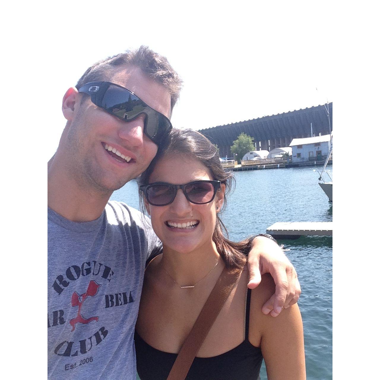 Hannah's first time in Marquette, Michigan.