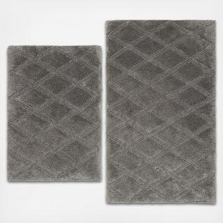 Tufted Diamond Reversible 2-Piece Bath Rug Set