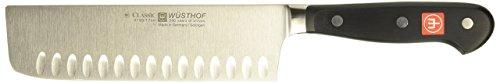 Wusthof Classic 7-Inch Nakiri Knife with Hollow Edge, 4193/17
