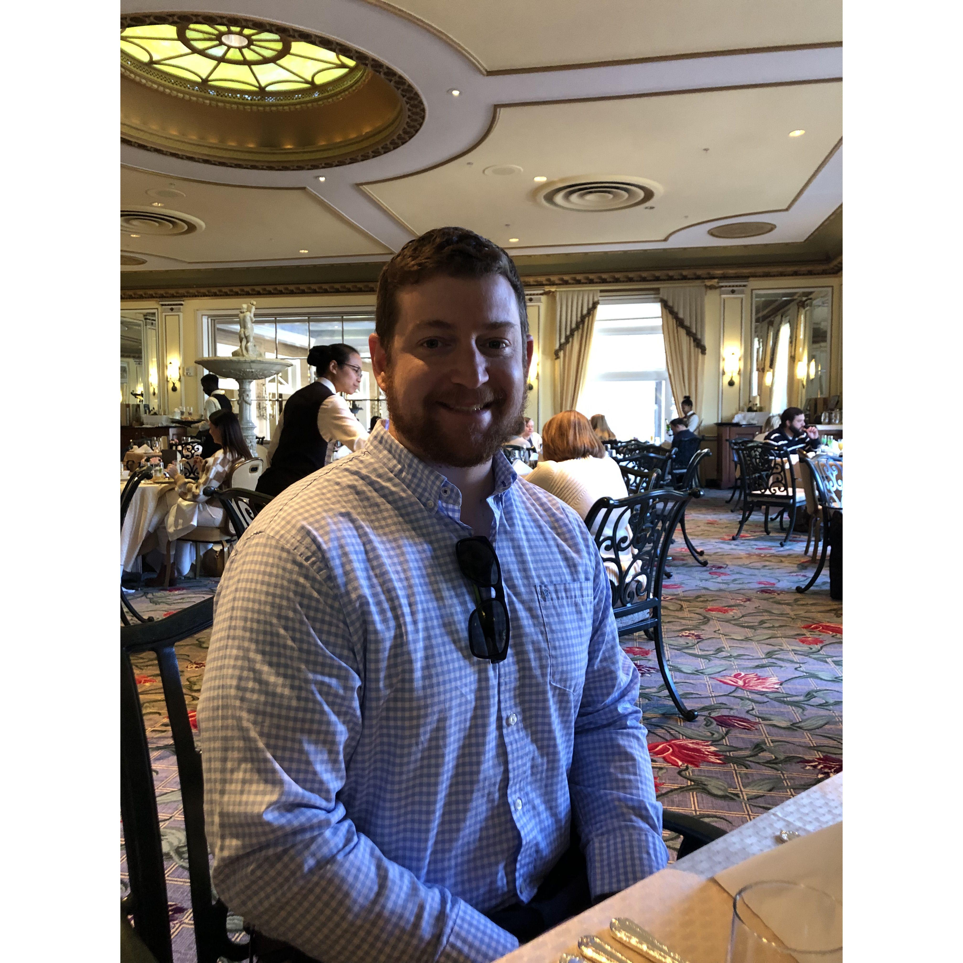 For his birthday, I took Joey for a fancy all-you-can-eat breakfast at The Broadmoor Hotel in Colorado Springs