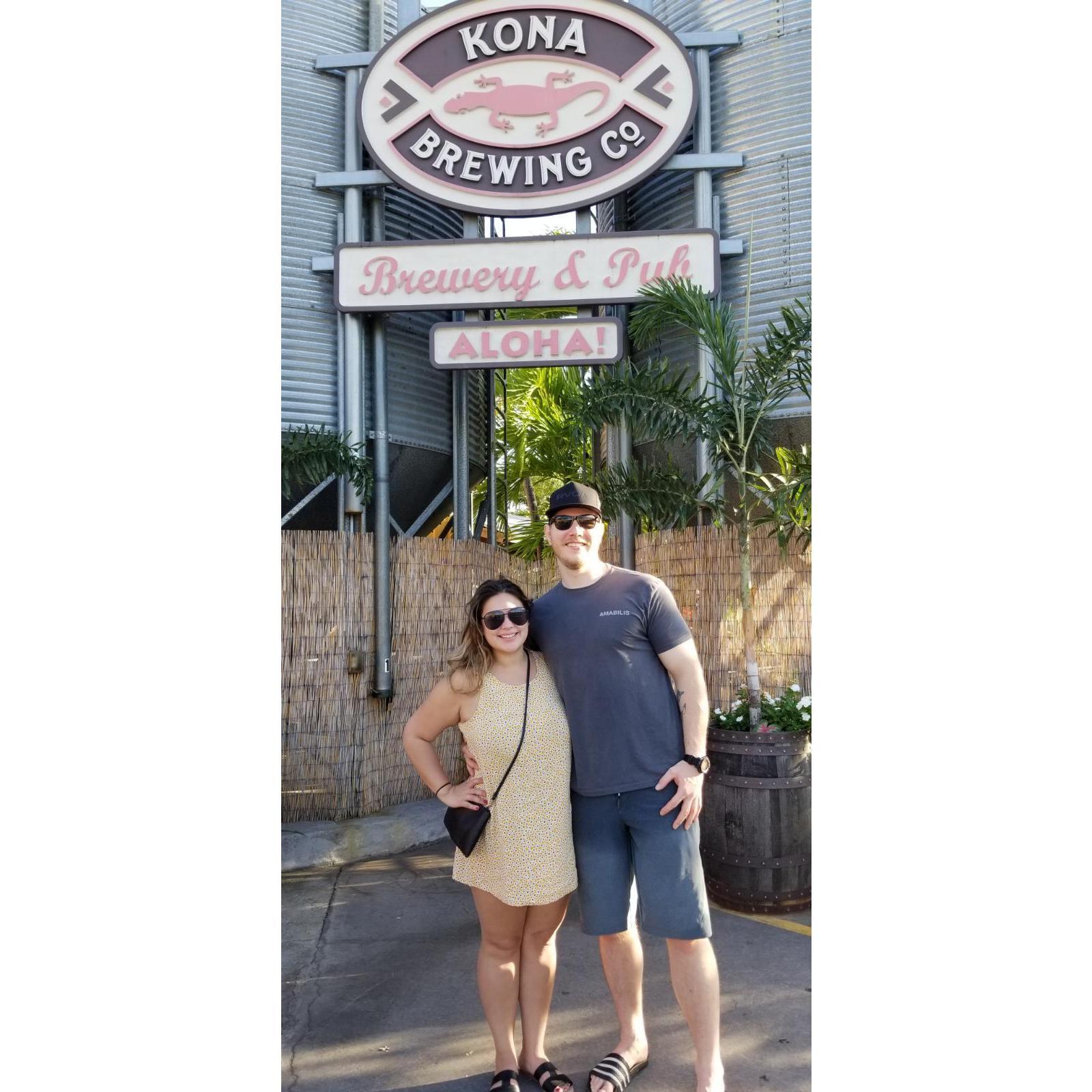 Our first trip to Hawaii! We had to hit the brewery.