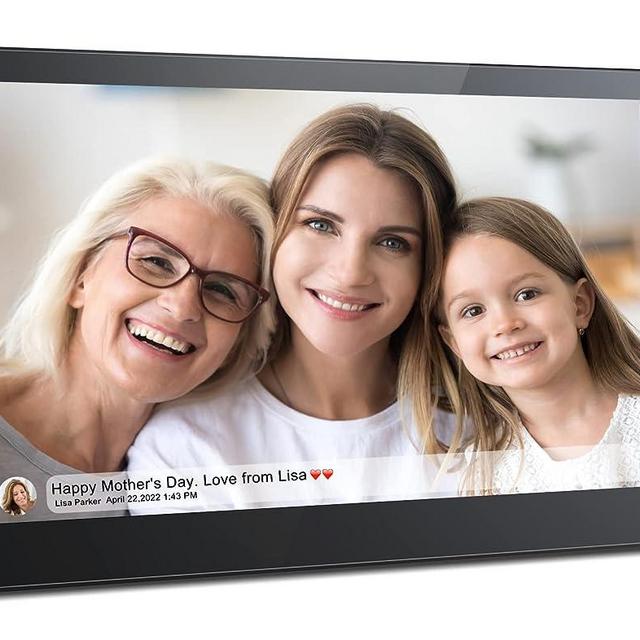 Frameo Digital Frame WiFi 15.6, MARVUE Vision 15 WiFi Electronic Digital Picture Frame Smart Touch Screen Large Frameo &16GB Storage,Easy Setup to Share Video and Photos from Phone