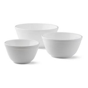 Mosser Glass Mixing Bowls, Set of 3, White