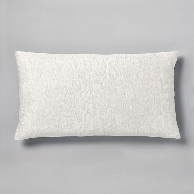 TENCEL Cotton Matelasse King Sham, Stone White