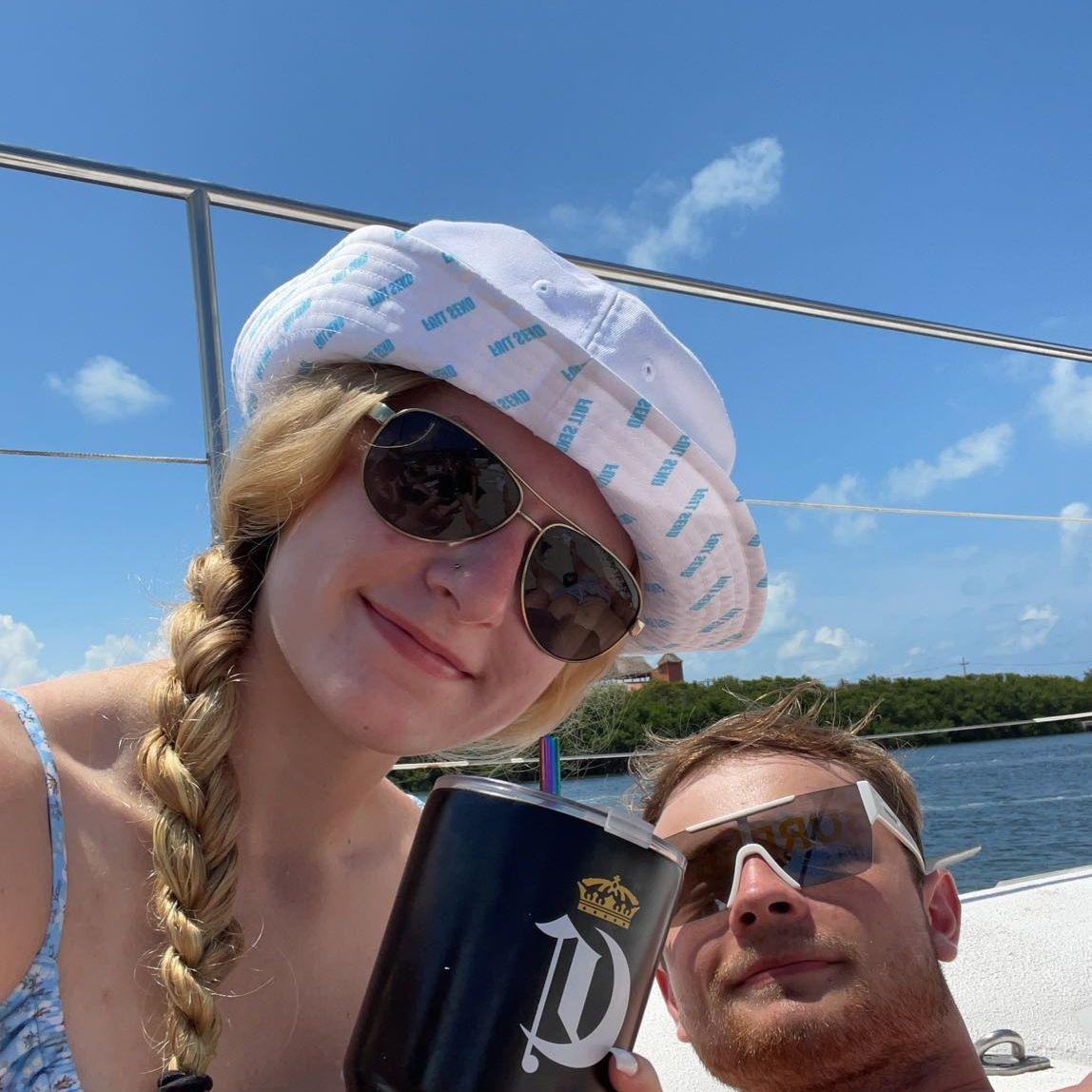 Catamaran ride on Rebecca's senior trip