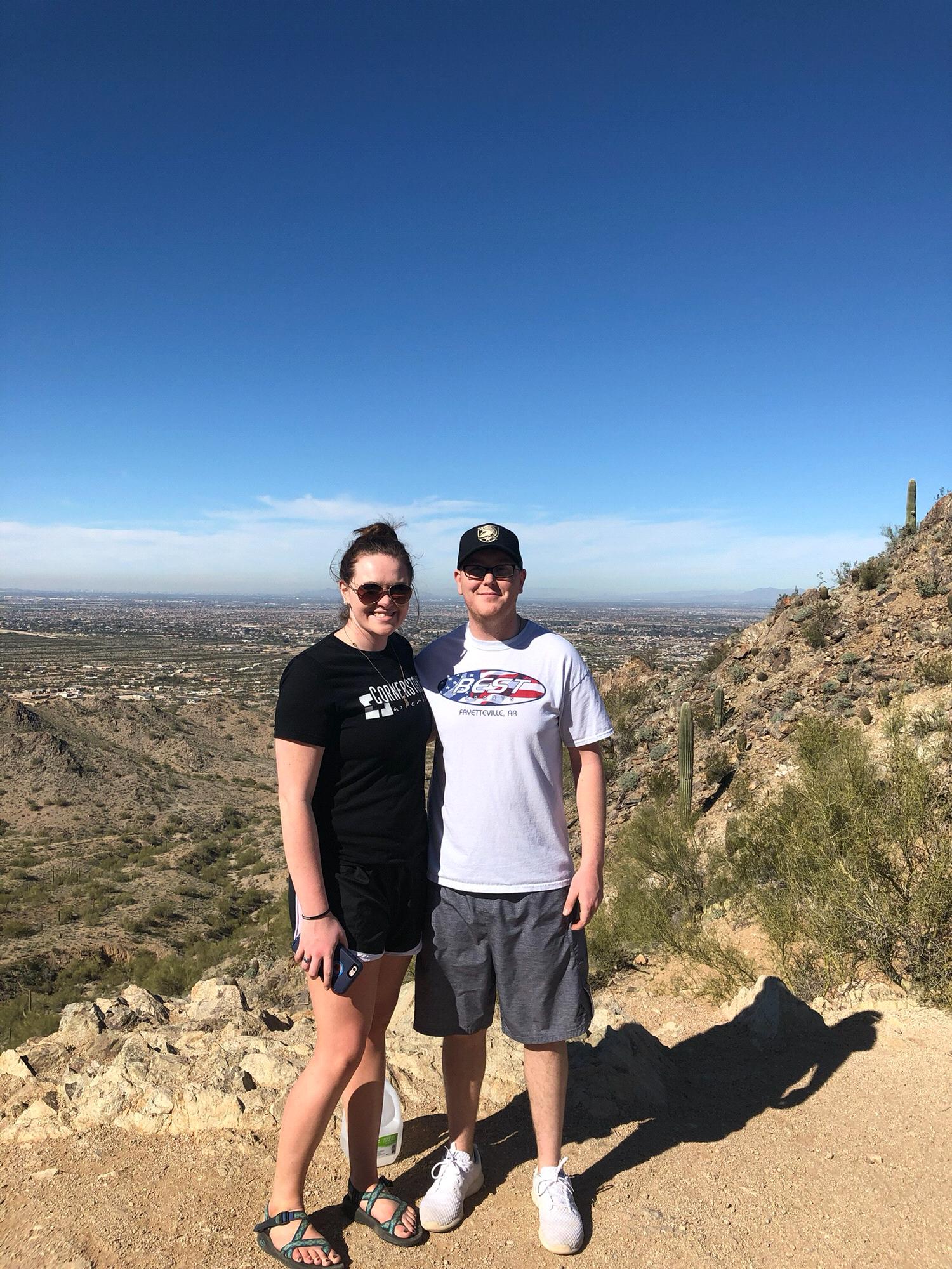 We hiked to the top of this mountain in Arizona. It was also 75 degrees in December 😅