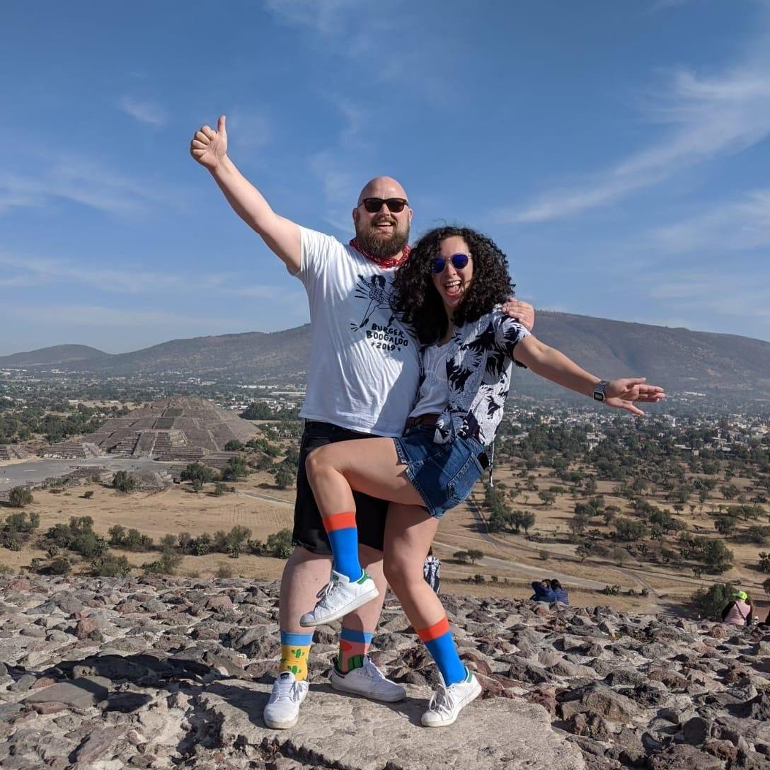 Teotihuacan in Mexico on a Pyramid