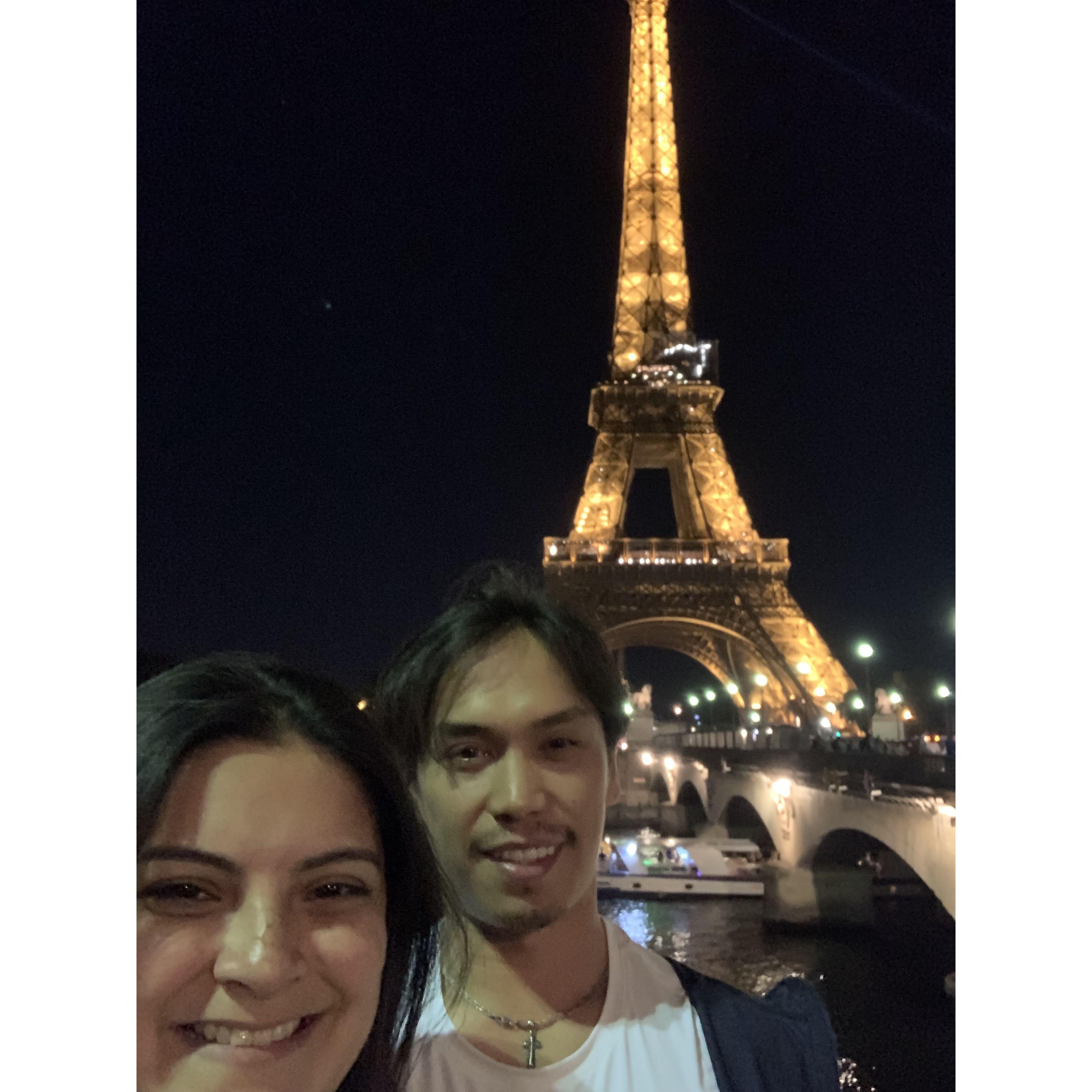 We had a great time going all over Europe with Eric, Terrah and Alden! Here we are seeing the Eiffel Tower in Paris