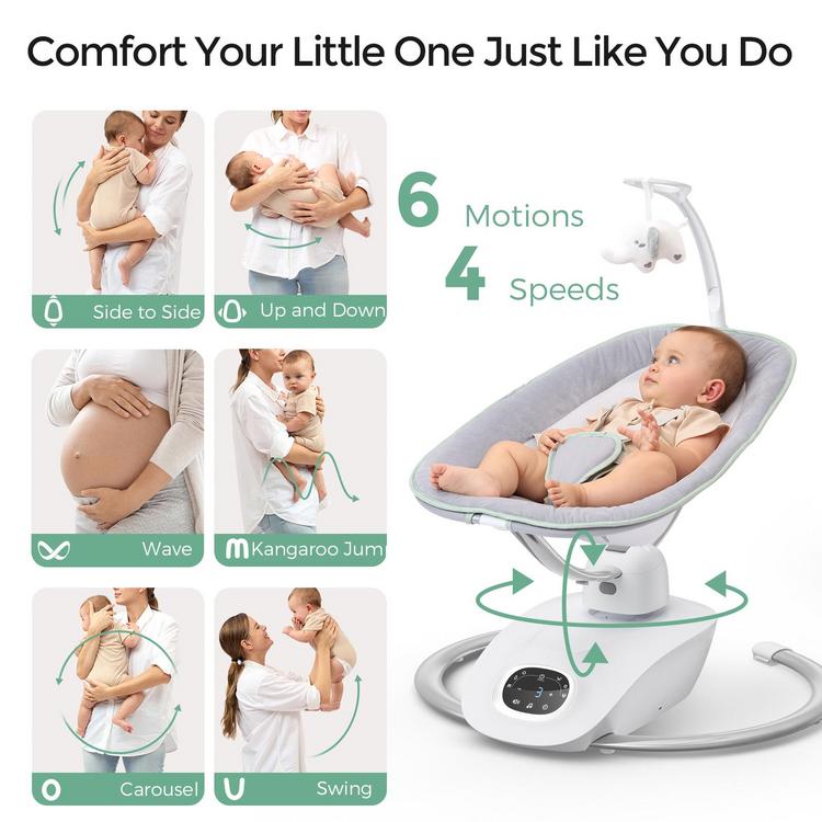 Momcozy, CocoSway Baby Swing | Zola Baby