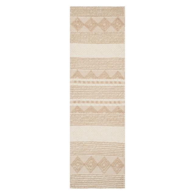 2'2"x8' Geometric Woven Runner Beige/Ivory - Safavieh