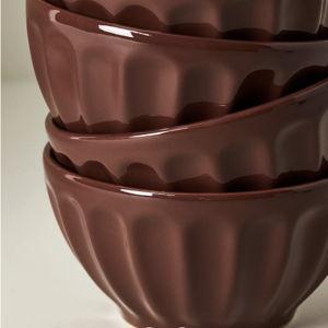 The Latte Stoneware Cereal Bowls, Set of 4: Amelie Edition