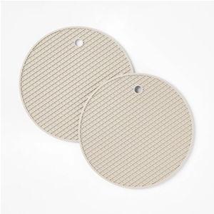 2pk Silicone Trivet Light Gray - Figmint™