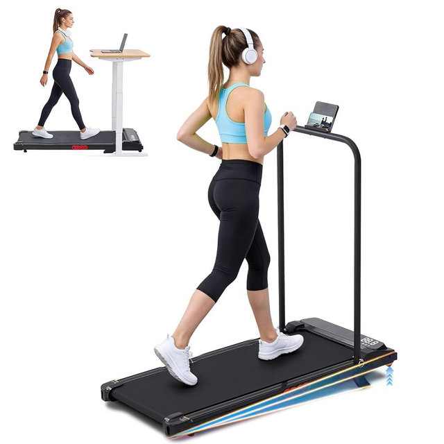 UYOGA Portable Walking Pad Treadmill with Incline, 3.0HP Mini Electric Treadmills for Home Small, 0.6-7.6MPH Small Walking Pad with Handle Bar, Treadmills for Exercising with 350 lb Capacity