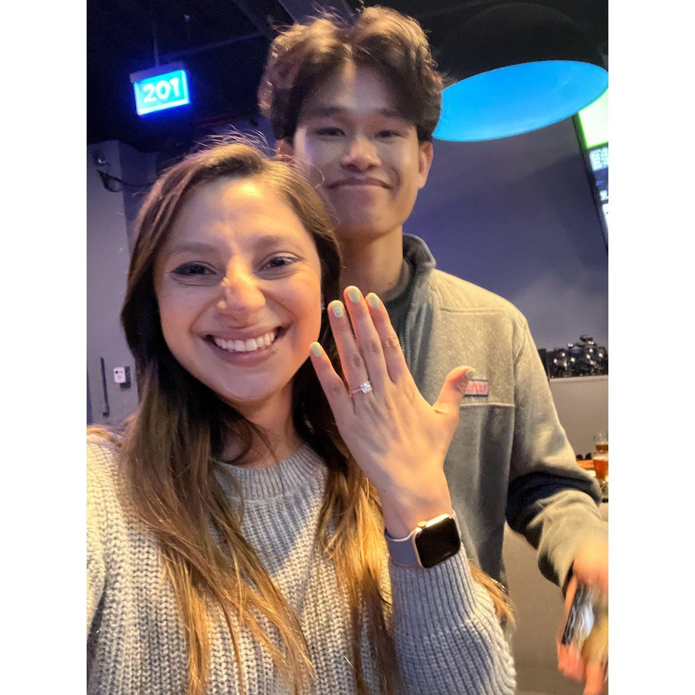 Right when we got engaged!
