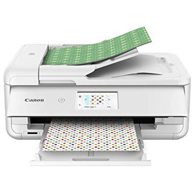 Canon TS9521C Wireless Crafting Printer, 12X12 Printing, White, Amazon Dash Replenishment enabled