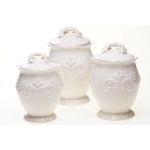 Certified International Firenze Hand painted Glazed Earthenware Canister Set (3-Piece)-14900 - The Home Depot