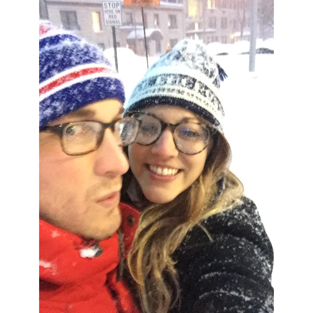 The first selfie. Winter Storm Jonas - January 2016