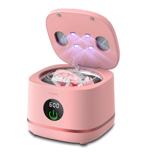 Ultrasonic Cleaner – 45kHz Jewelry & Retainer Cleaner – Effortless Deep Cleaning for Dentures, Jewelry, Rings, Toothbrush Heads – One-Touch Operation, Portable Stainless Steel Machine