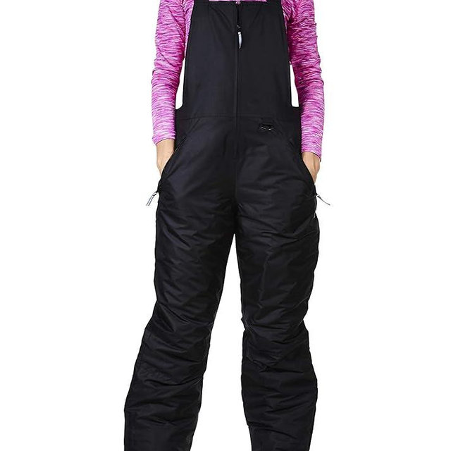 Arctic Quest Womens Ski Snow Bibs Pants Insulated Water Resistant Overalls Snowboarding Winter Waterproof Pants Women