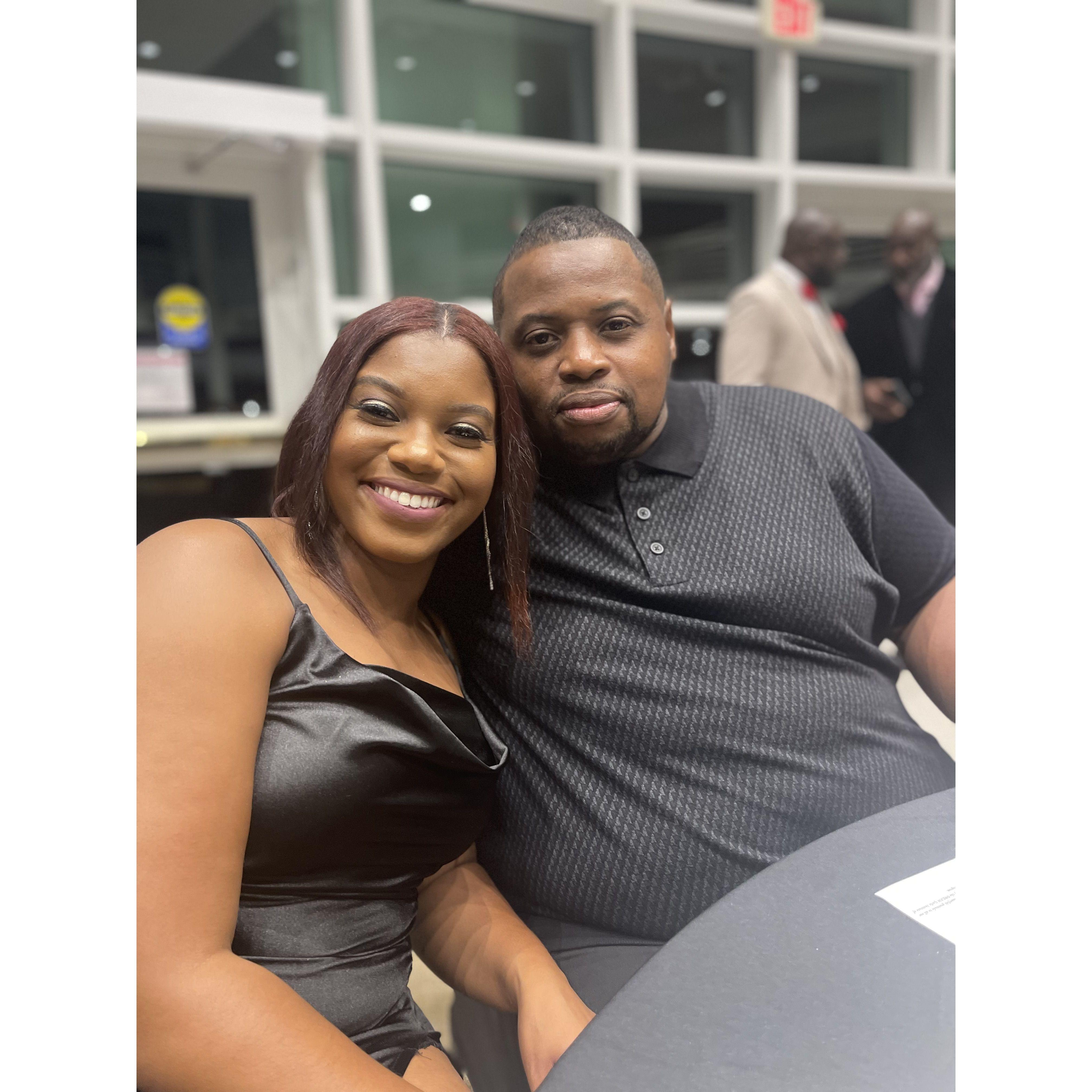 Destini and Kevin enjoying their time at the soirée!