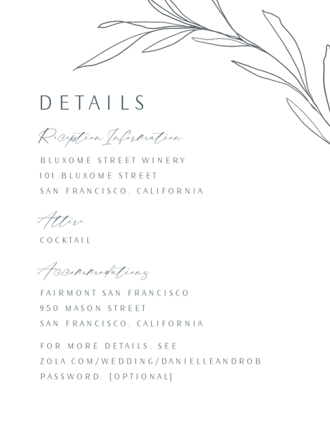 Avila | White | Zola Wedding Enclosure Cards