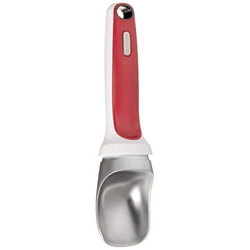 ZYLISS Right Scoop - Balanced Metal Ice Cream Scoop Set - Ergonomic Handle - Red
