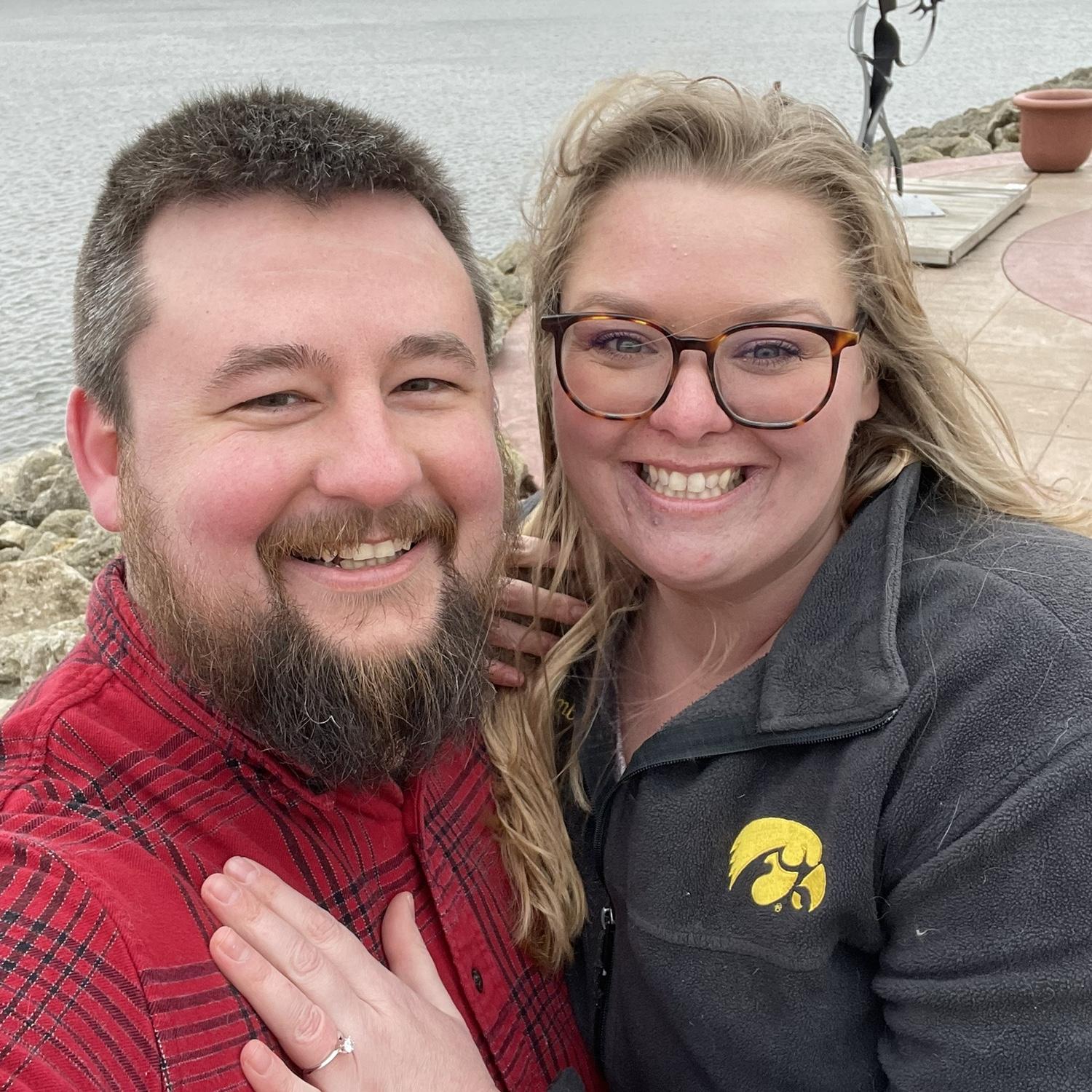 After he popped the question, we made it almost back to the truck before I realized we didn’t take a picture to mark the event. Needless to say, we walked back to the spot.