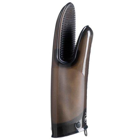 Mastrad Orka Silicone Plus Oven Mitt w/Removable Cotton Lining, Charcoal Black