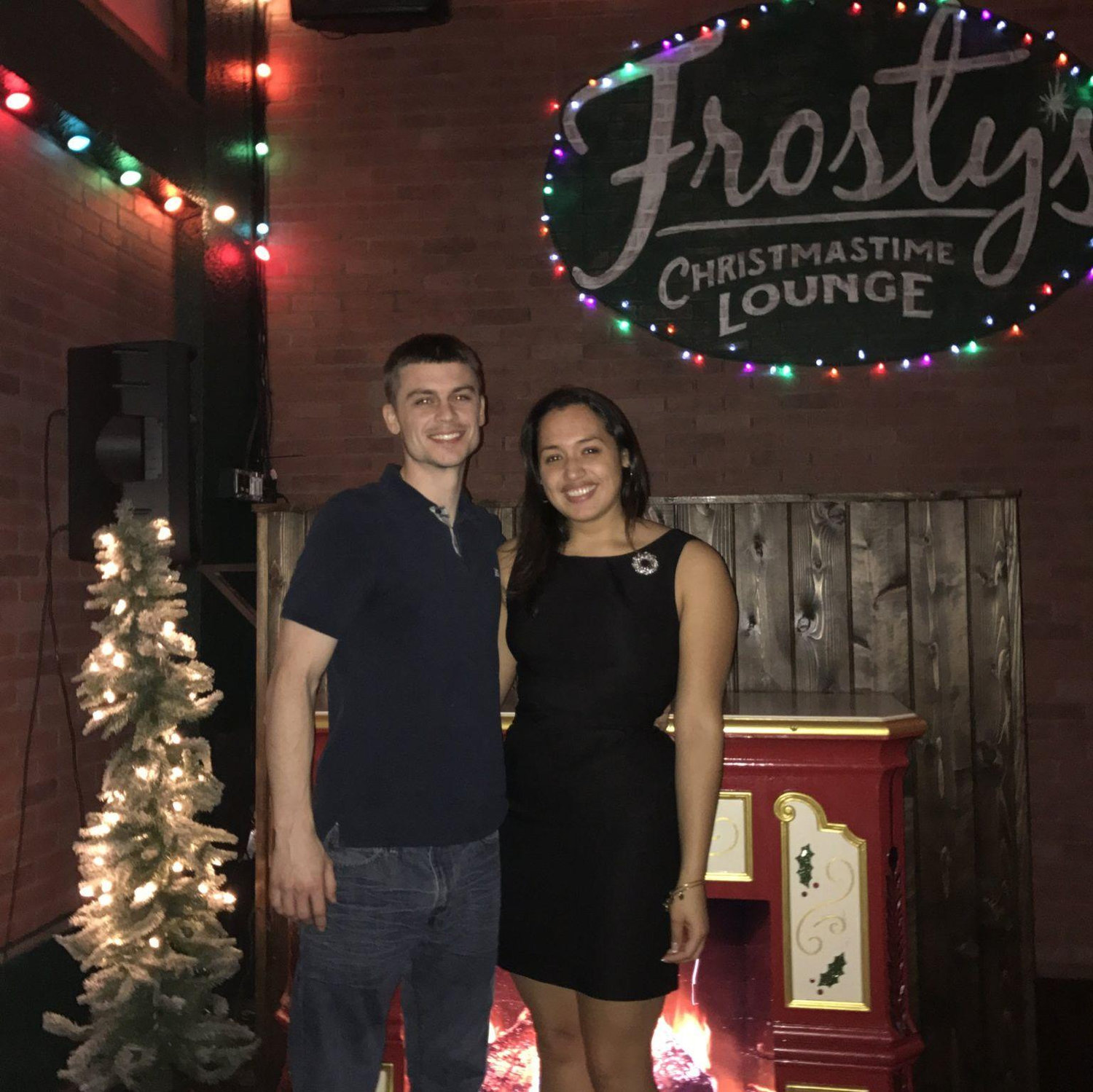 2016: At our favorite bar downtown - Frosty’s