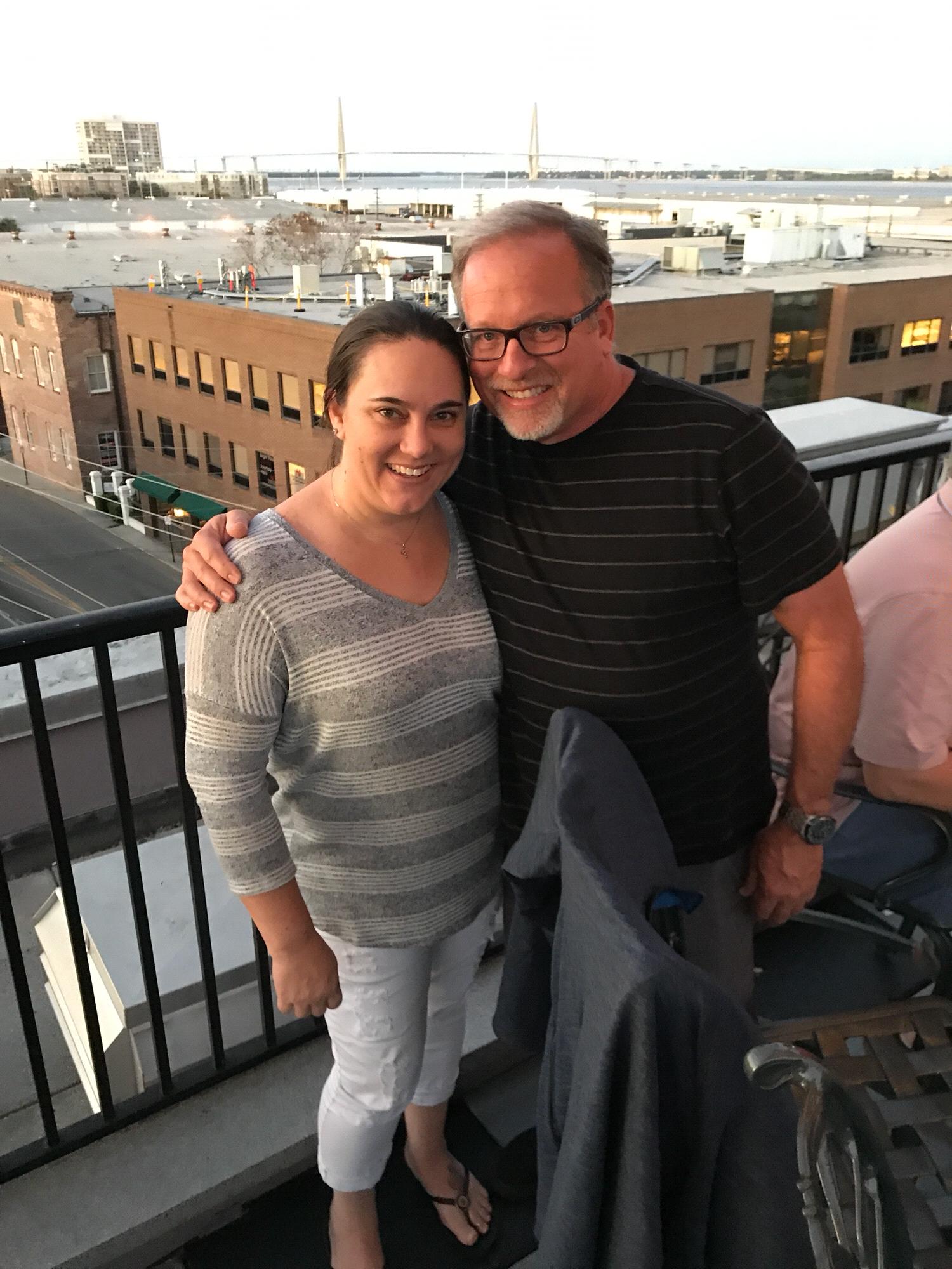 Rooftop bar in Charleston