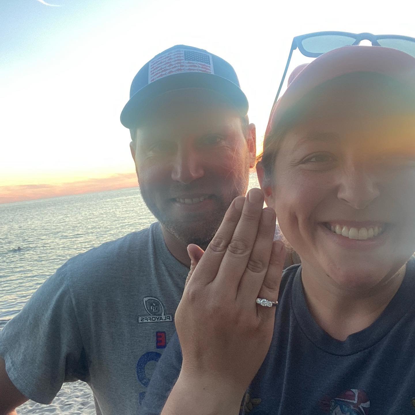 The day we got engaged at our favorite spot: Sara’s campground near Presque Isle. We have been going there for years!
