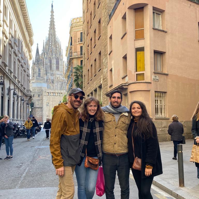 Barcelona with Julia's brother Nick, and best friend Andrea
