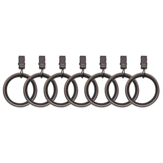 Umbra® Cappa Clip Rings in Brushed Pewter (Set of 7)